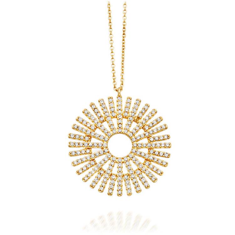 Astley Clarke Rising Sun 14ct Yellow Gold 0.59ct Diamond Large Pendant - Gold