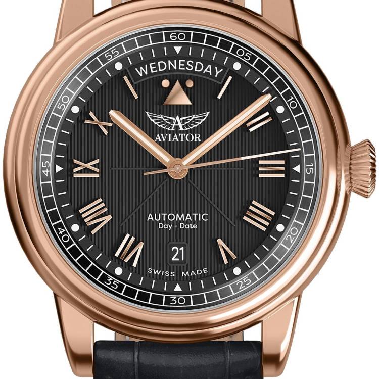 Aviator Watch Douglas Day Date - Black