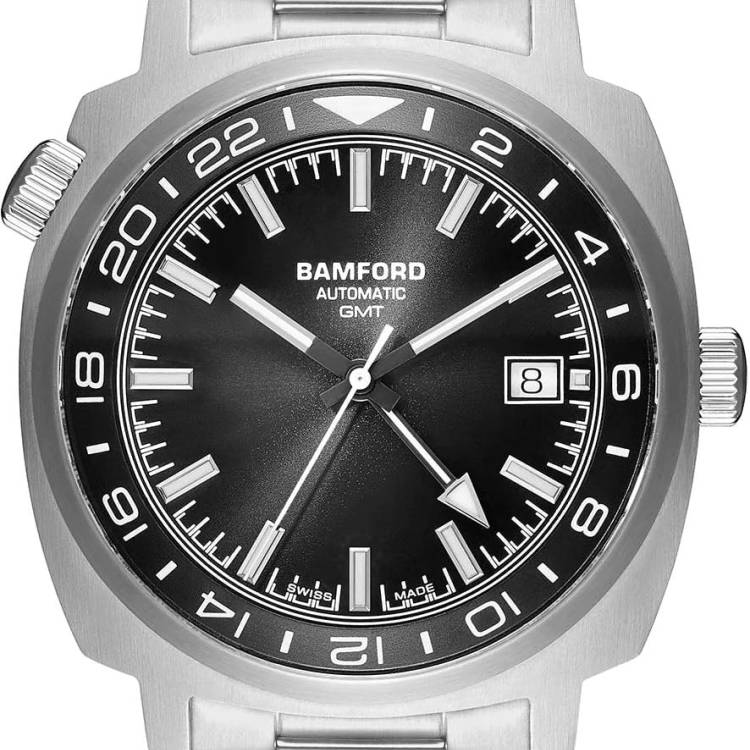 Bamford Watch GMT Steel Black Tie