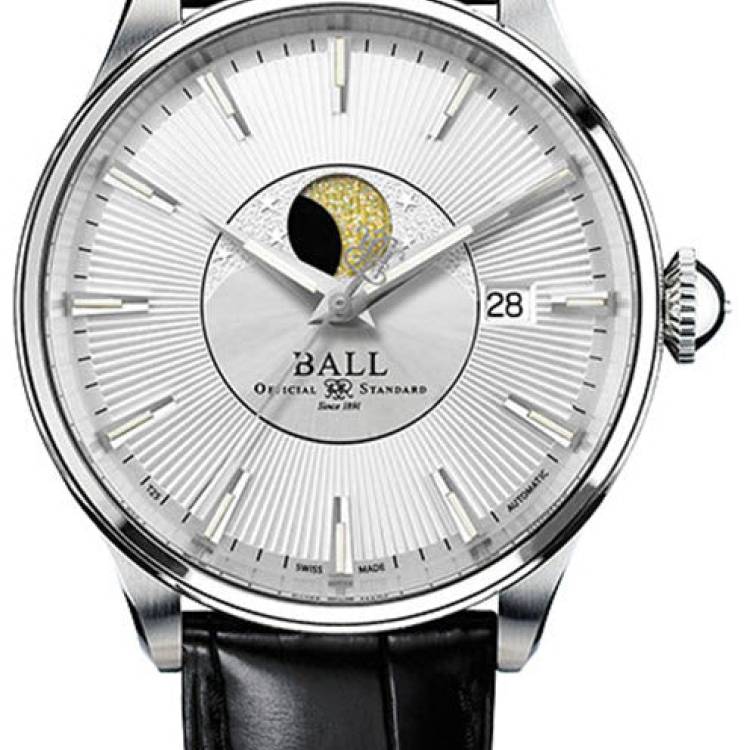 Ball Watch Company Trainmaster Moon Phase - Silver