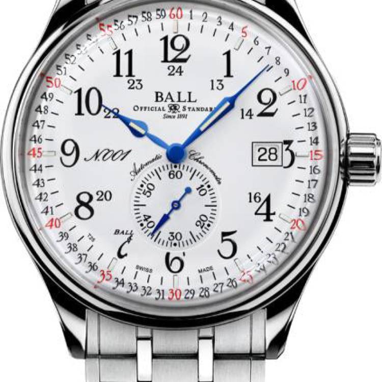 Ball Watch Company Trainmaster Railroad Standard 130 Years Limited Edition - White