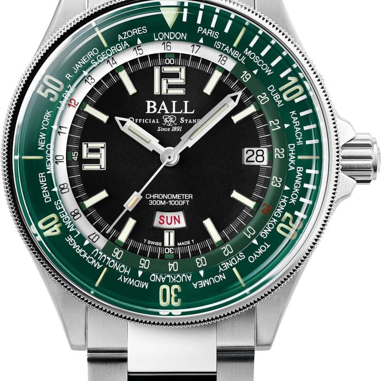 Ball Watch Company Engineer Master II Diver Worldtime Limited Edition - Black