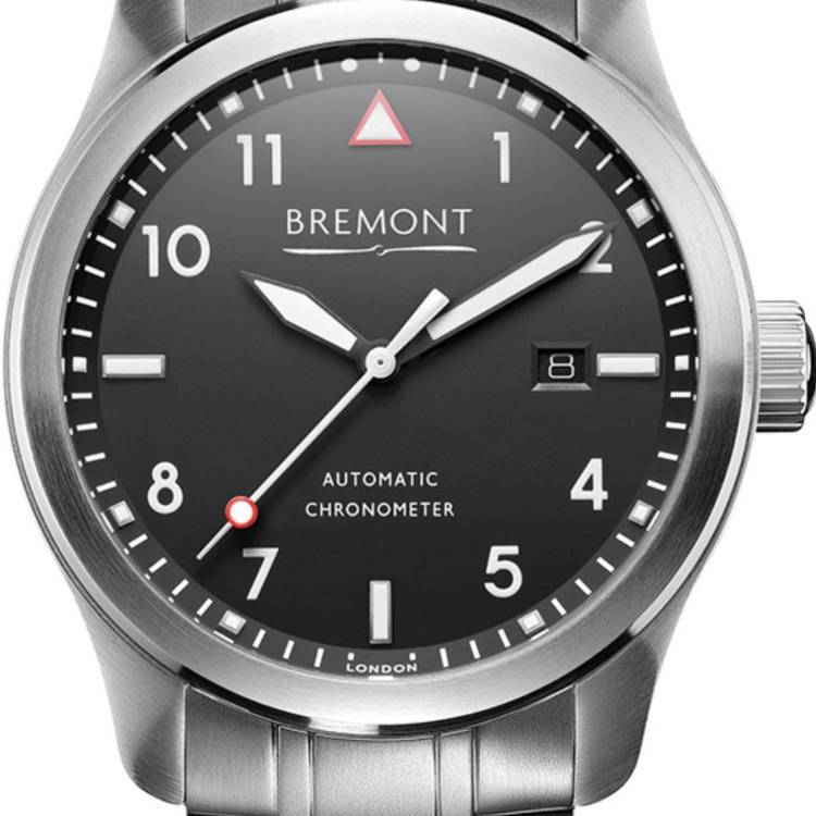 Bremont Watch Solo 43 White Numerals Bracelet - Black