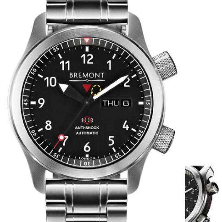 Bremont Watch Martin Baker MBII Black Anthracite Bracelet - Black