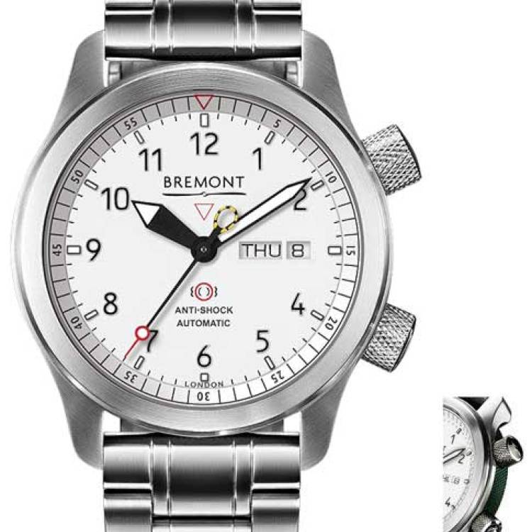 Bremont Watch Martin Baker MBII White Green Bracelet - White