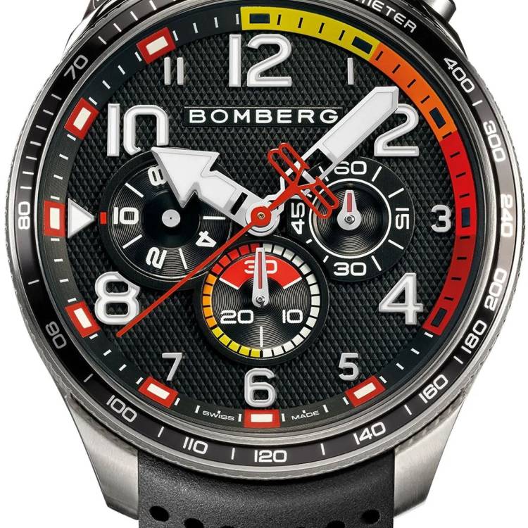 Bomberg Watch Bolt-68 Racing Black & Red - Black