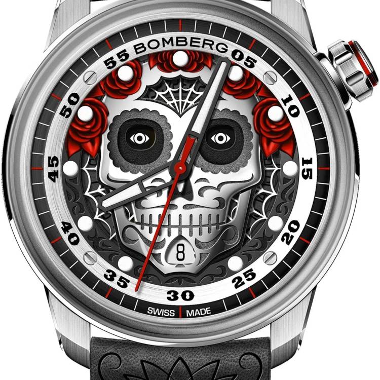 Bomberg Watch BB-01 Auto Dia De Los Muertos Limited Edition - Black