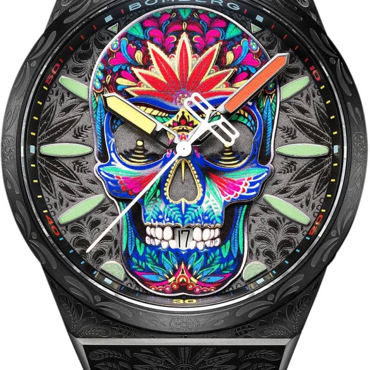 Bomberg Watch Bolt-68 Neo Tattooed Skull Limited Edition - Black