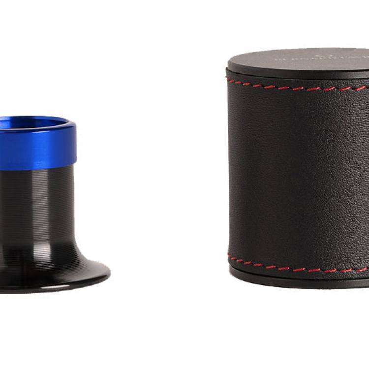 Bernard Favre Watchmakers Eye Loupe Blue Tool Black Aluminium With Black Leather Red Stitching - Blue