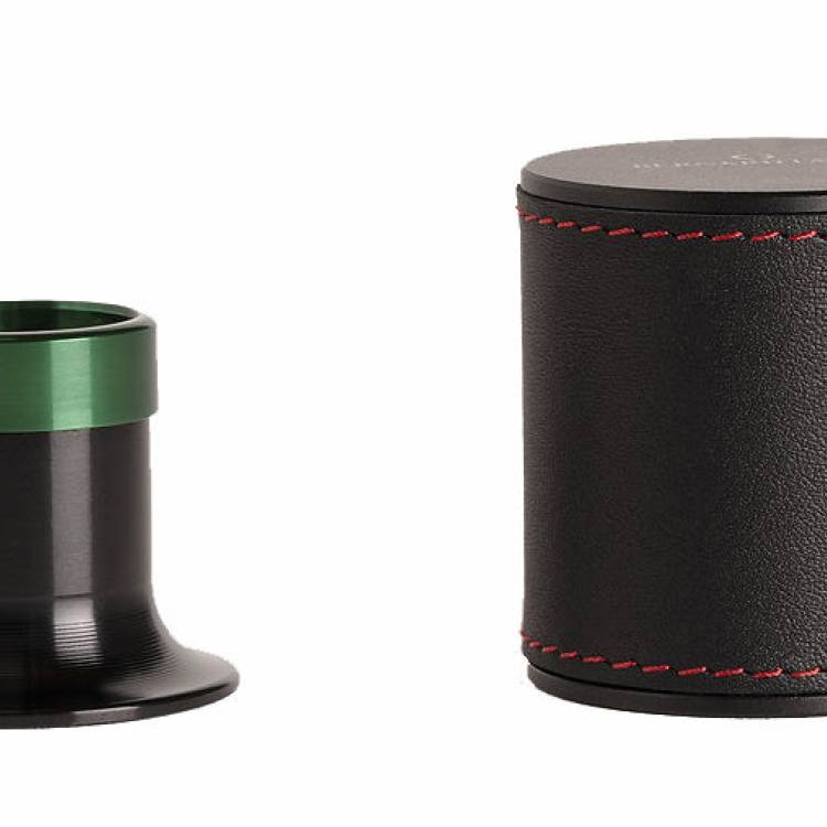 Bernard Favre Watchmakers Eye Loupe Green Tool Black Aluminium With Black Leather Red Stitching - Green
