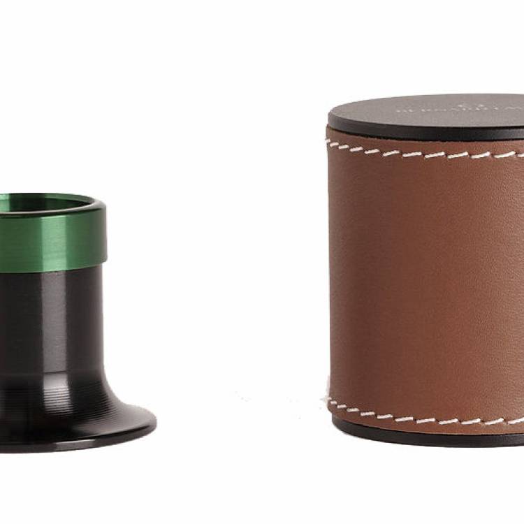 Bernard Favre Watchmakers Eye Loupe Green Tool Black Aluminium With Brown Leather - Green
