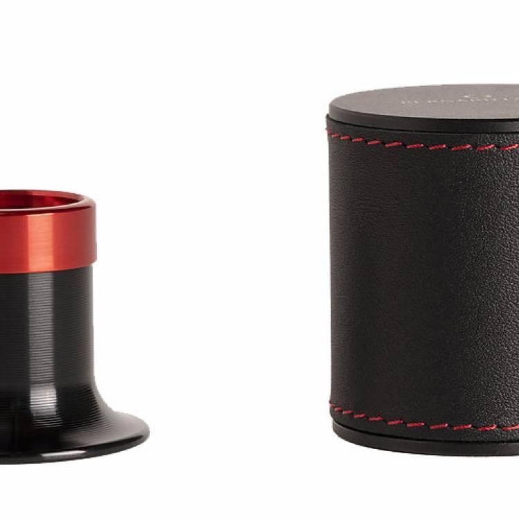 Bernard Favre Watchmakers Eye Loupe Red Tool Black Aluminium With Black Leather Red Stitching - Red