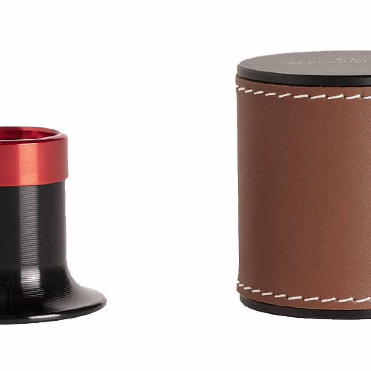 Bernard Favre Watchmakers Eye Loupe Red Tool Black Aluminium With Brown Leather - Red