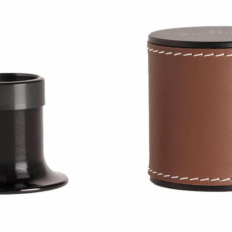 Bernard Favre Watchmakers Eye Loupe Black Tool Black Aluminium With Brown Leather - Black