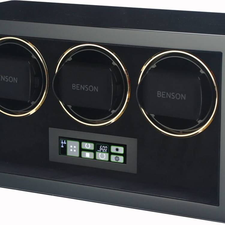Benson Watch Winder Compact Triple 3.BG Black - Black