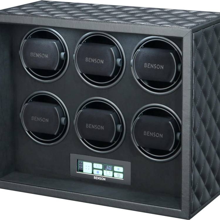 Benson Watch Winder Black Series Leather 6.22.B Black