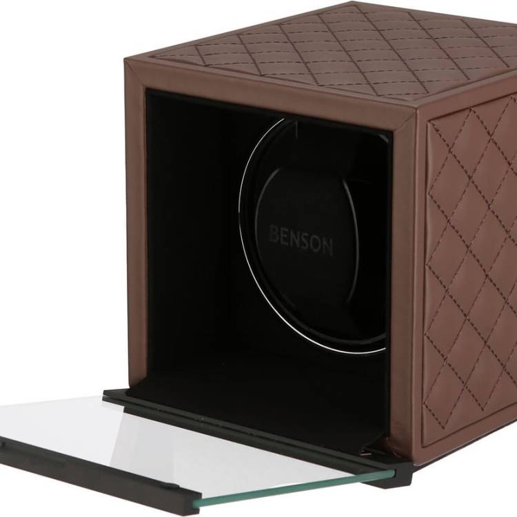 Benson Watch Winder Single Swiss Series 1.20 Dark Brown Leather
