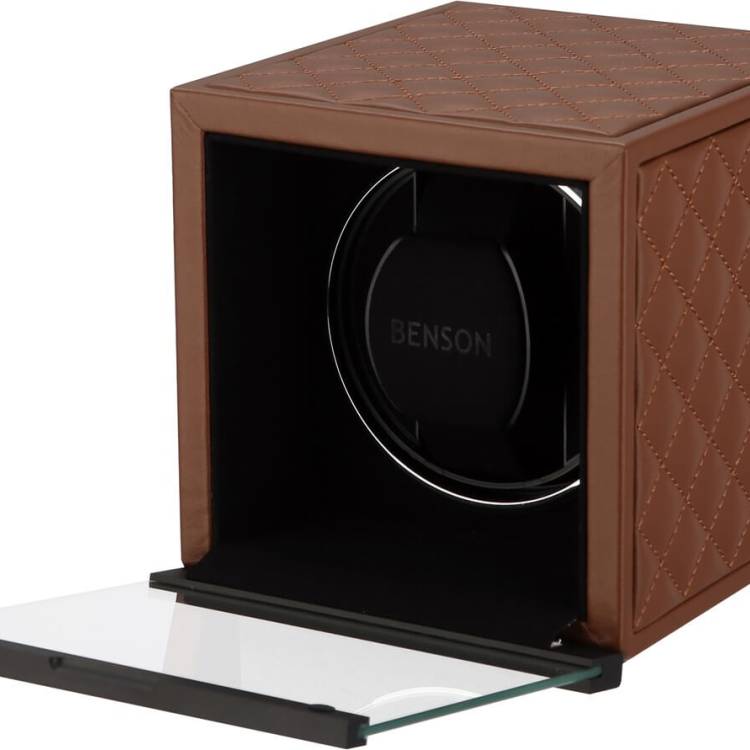 Benson Watch Winder Single Swiss Series 1.20 Light Brown Leather