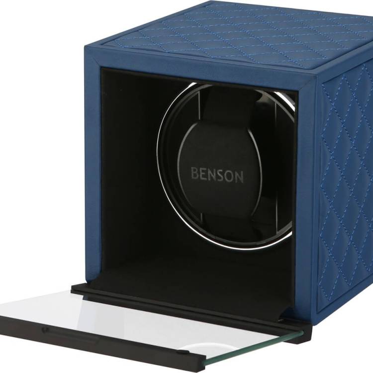 Benson Watch Winder Single Swiss Series 1.20 Blue Leather Limited Edition