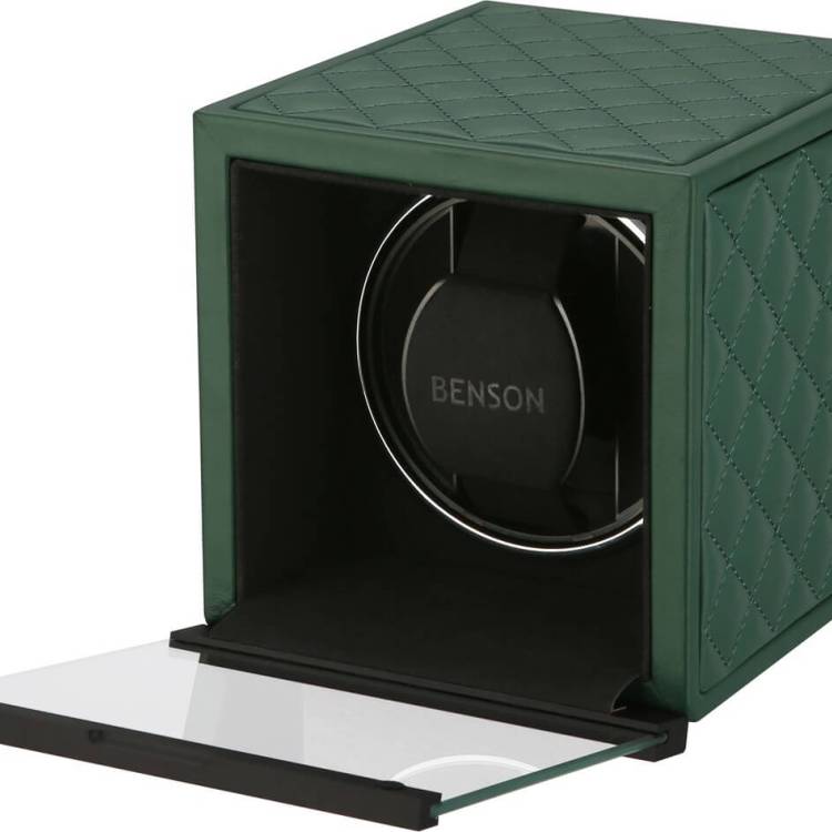 Benson Watch Winder Single Swiss Series 1.20 Green Leather Limited Edition