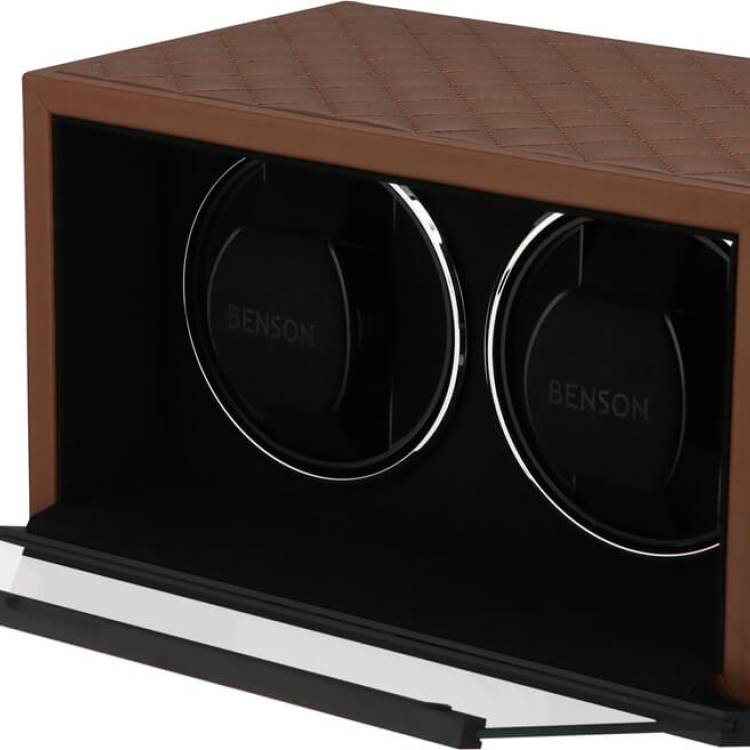 Benson Watch Winder Double Swiss Series 2.20 Light Brown Leather