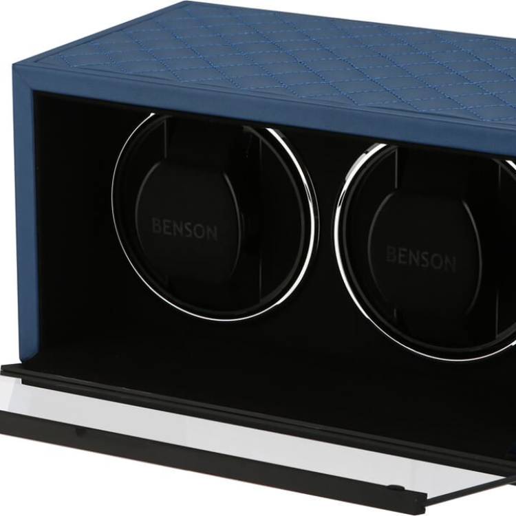 Benson Watch Winder Double Swiss Series 2.20 Blue Limited Leather Edition