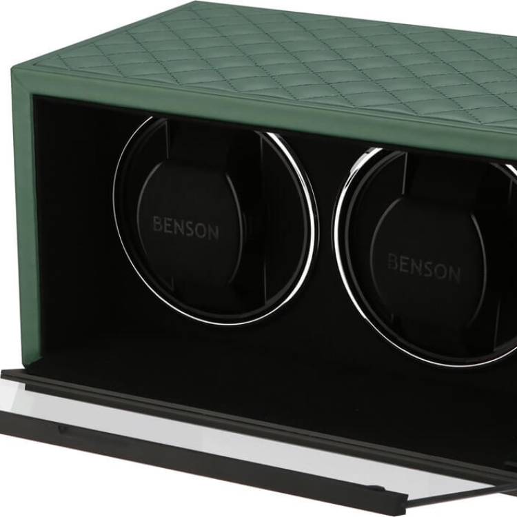 Benson Watch Winder Double Swiss Series 2.20 Green Leather Limited Edition