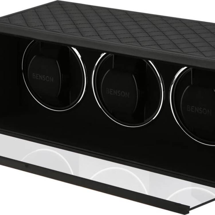 Benson Watch Winder Triple Swiss Series 3.20 Black Leather