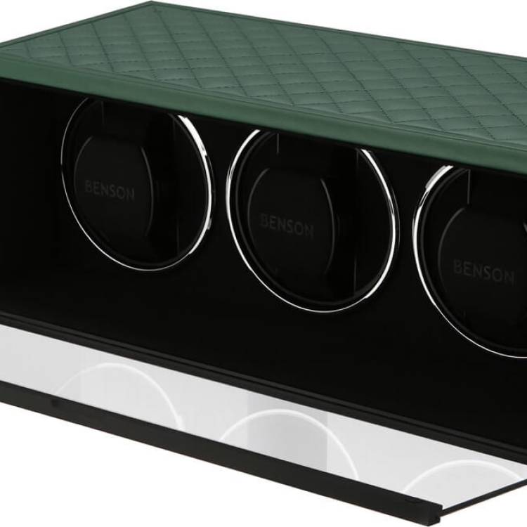 Benson Watch Winder Triple Swiss Series 3.20 Green Leather Limited Edition