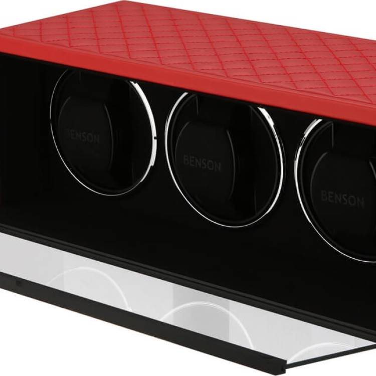 Benson Watch Winder Triple Swiss Series 3.20 Red Leather Limited Edition
