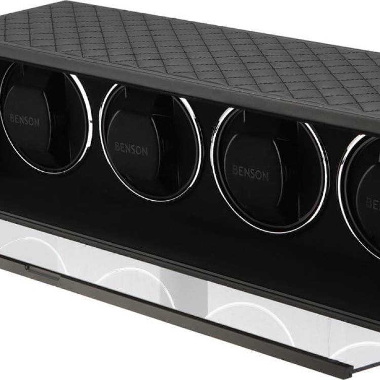 Benson Watch Winder Quad Swiss Series 4.20 Black Leather