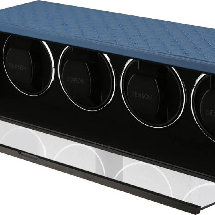 Benson Watch Winder Quad Swiss Series 4.20 Blue Leather