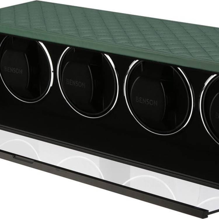 Benson Watch Winder Quad Swiss Series 4.20 Green Leather