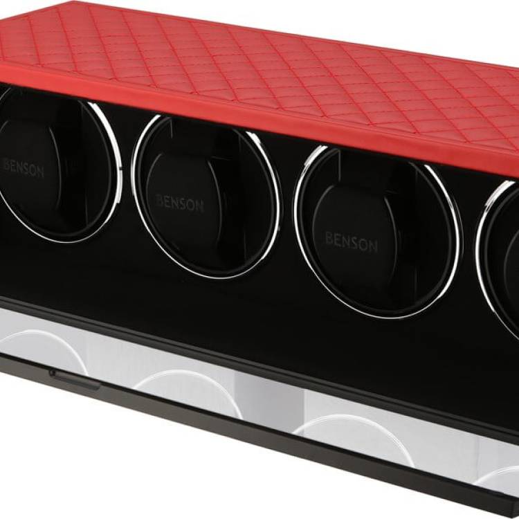 Benson Watch Winder Quad Swiss Series 4.20 Red Leather
