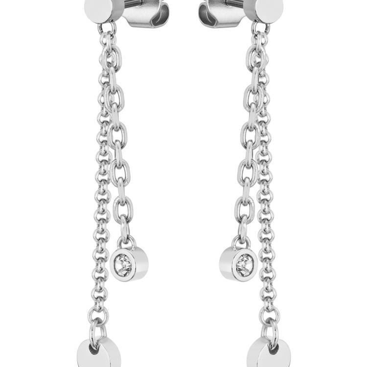 Boss Iris Stainless Steel Ladies Chain Drop Earrings