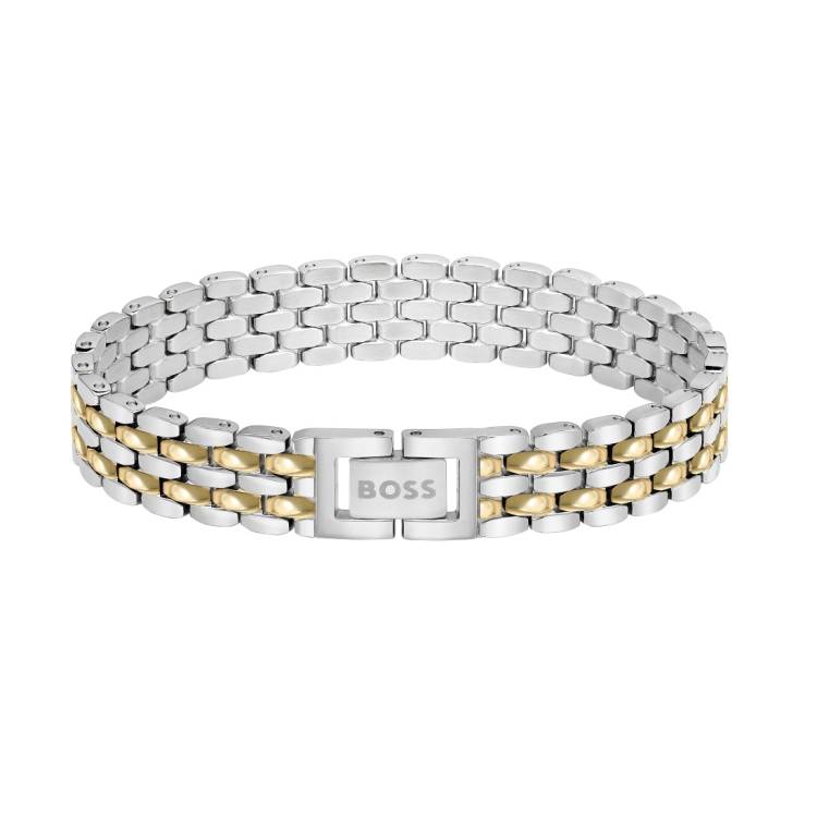 Boss Isla Yellow Gold Tone IP Stainless Steel Multi Link Bracelet