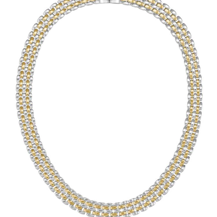 Boss Isla Yellow Gold Tone IP Stainless Steel Multi Link Necklace