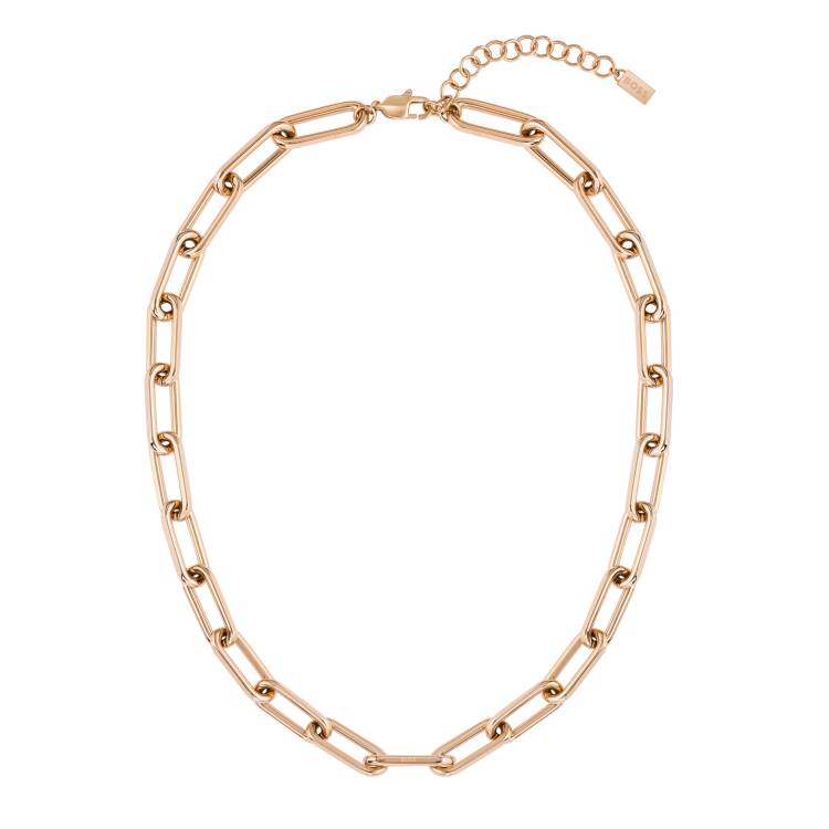Boss Tessa Rose Tone Plated Stainless Steel Ladies Chain Necklace