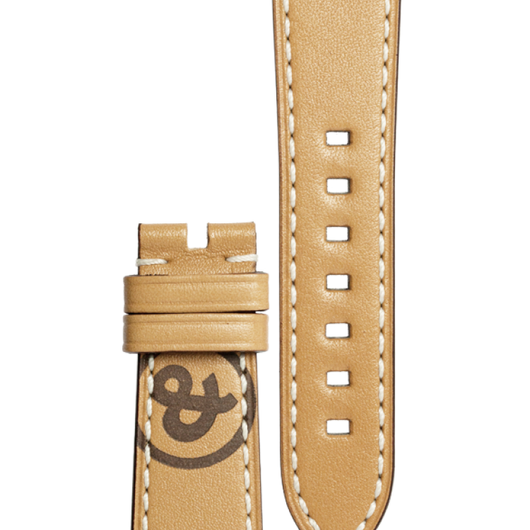 Bell & Ross Strap Vintage BR Natural Calfskin Heritage Large - Silver