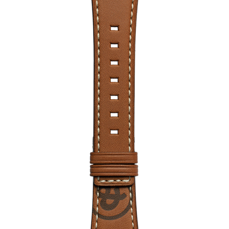 Bell & Ross Strap BRS Calfskin Golden Heritage Brown XS - Silver