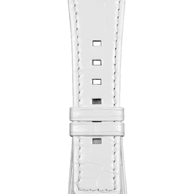 Bell & Ross Strap BR S Heritage White Alligator Large - White