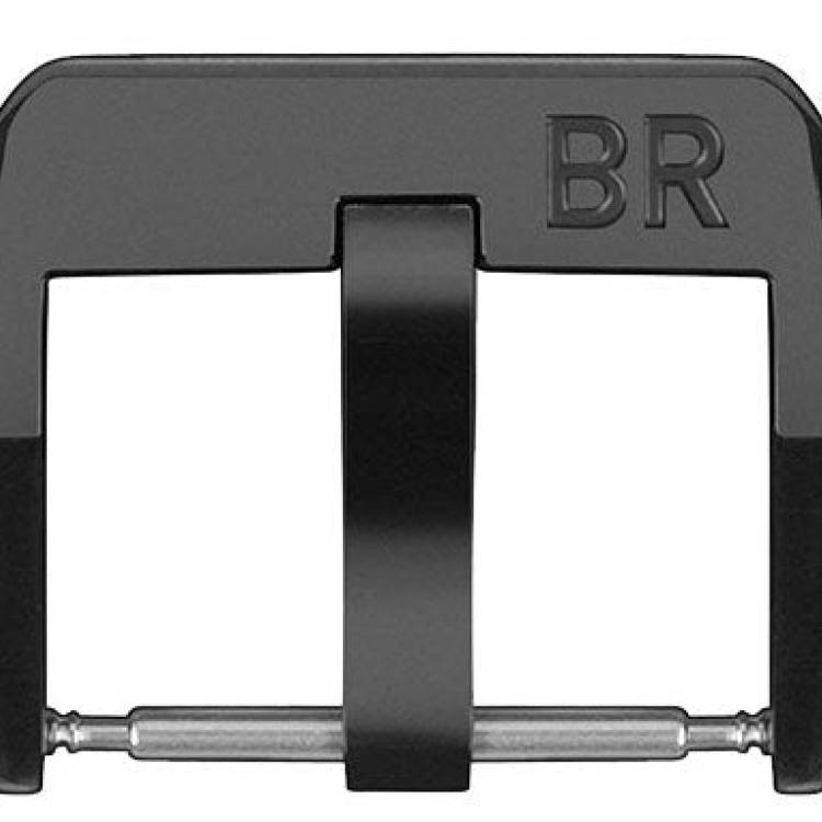 Bell & Ross BR V2 Ardillon Buckle Steel Black Matt - Silver