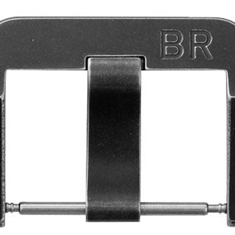 Bell & Ross BR01/BR03 Ardillon Buckle Aged Carbon Finish - Silver