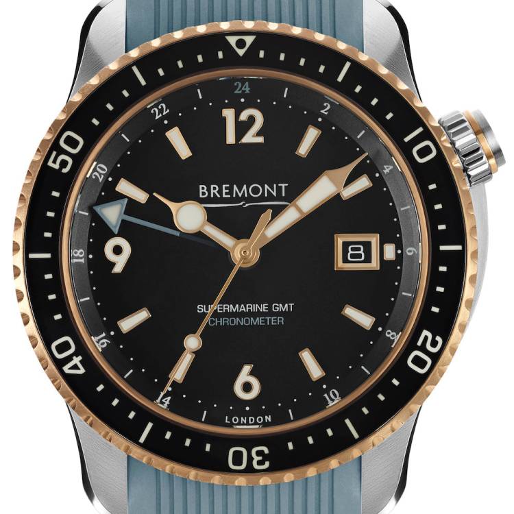 Bremont Watch Supermarine Descent II Blue Strap - Black