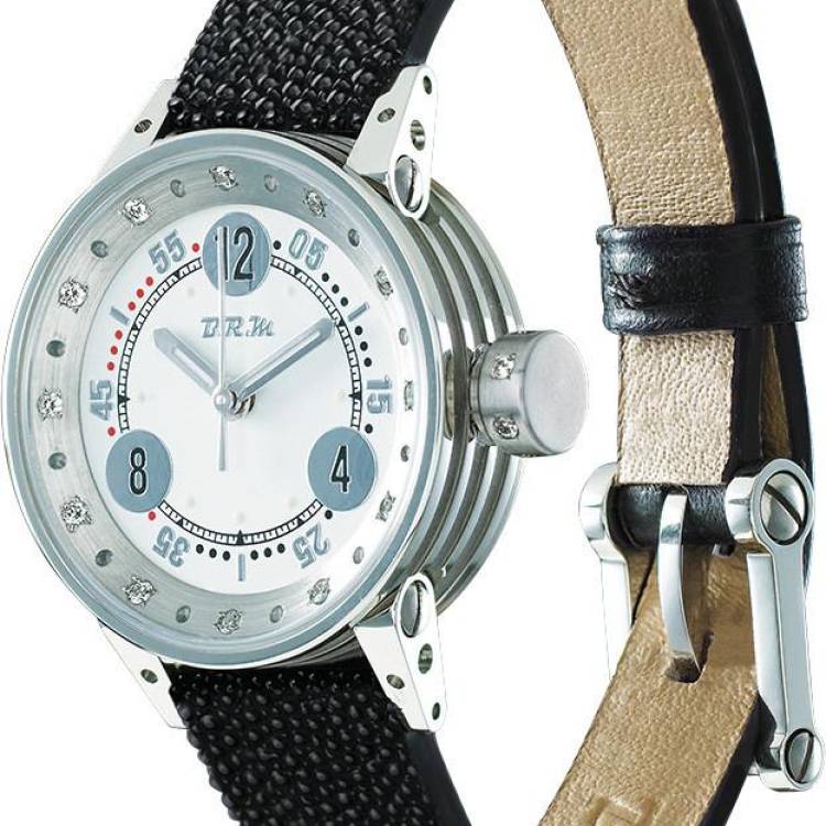 B.R.M. Watch V5-25-GTB-BB Grey Hands Diamond Case - White