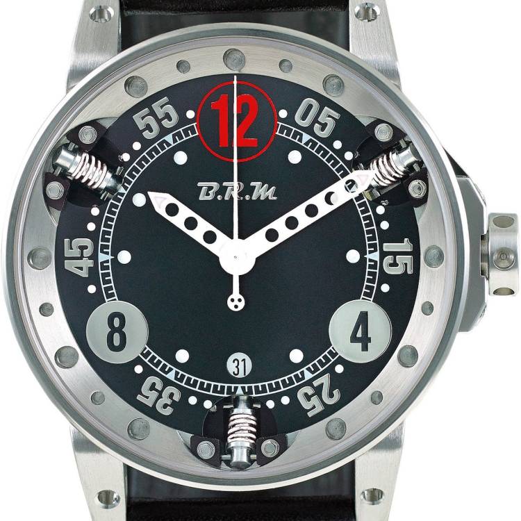 B.R.M. Watch V6-44-SA-AB White Hands - Black