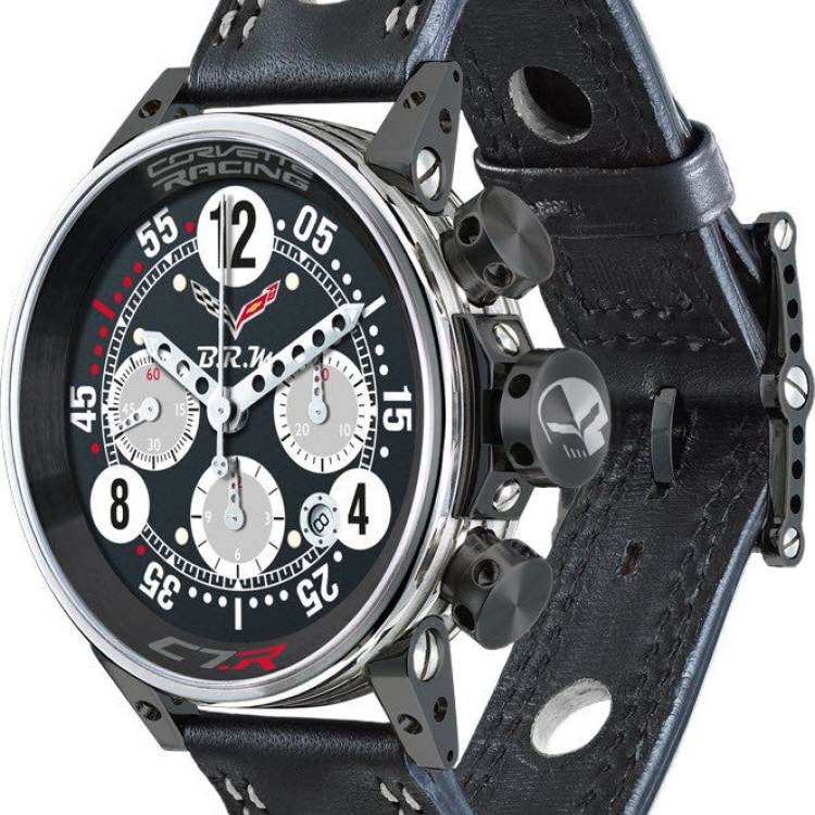 B.R.M. Watch V12-44 Corvette Racing Grey Hands Limited Edition - Black