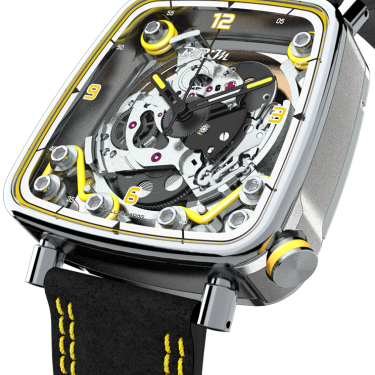 B.R.M. Watch FF39-40 Grey Titanium Yellow - Grey