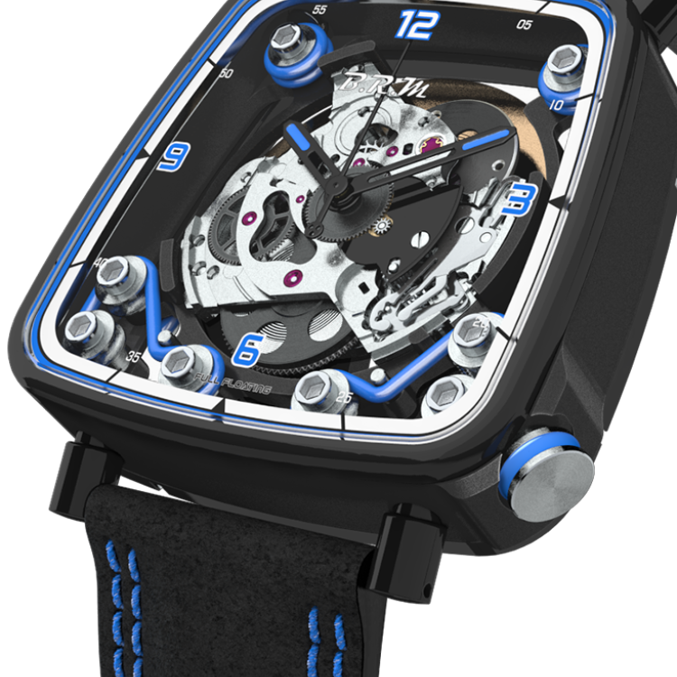 B.R.M. Watch FF39-40 Black Titanium Blue - Black
