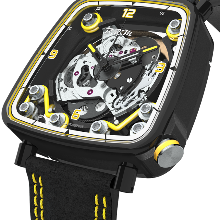 B.R.M. Watch FF39-40 Black Titanium Yellow - Black